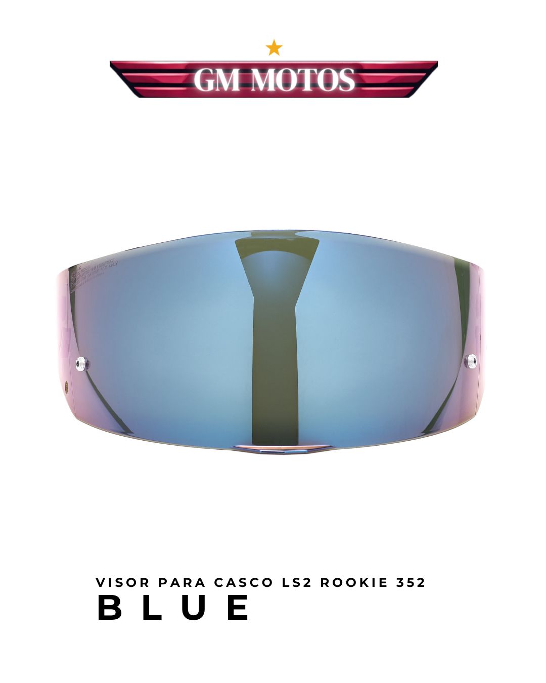 Visor azúl IRIDIUM BLU para casco rookie LS2 352