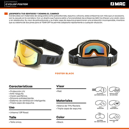 Antiparra MAC Cyclop Foster / Negro