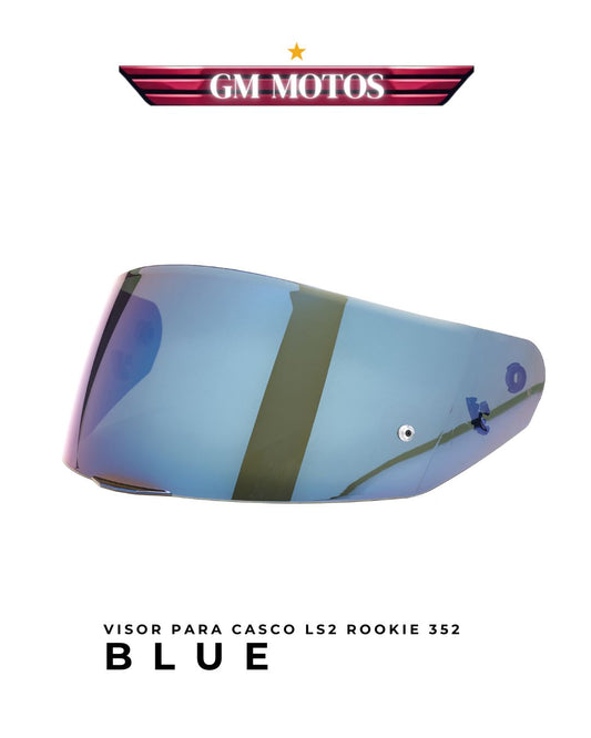 Visor azúl IRIDIUM BLU para casco rookie LS2 352