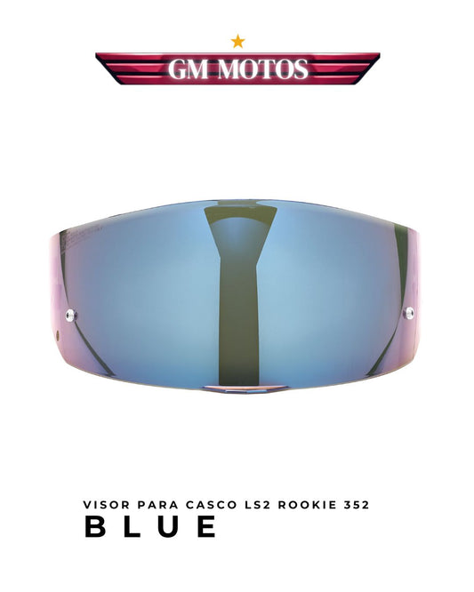 Visor azúl IRIDIUM BLU para casco rookie LS2 352
